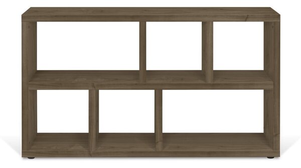 Brązowy regał w dekorze orzecha 150x83 cm Berlin – TemaHome