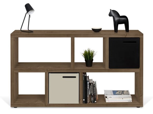 Brązowy regał w dekorze orzecha 150x83 cm Berlin – TemaHome