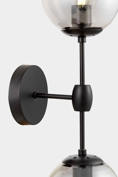 KINKIET LAMPA ŚCIENNA LOFT CZARNA ZODIAK W2