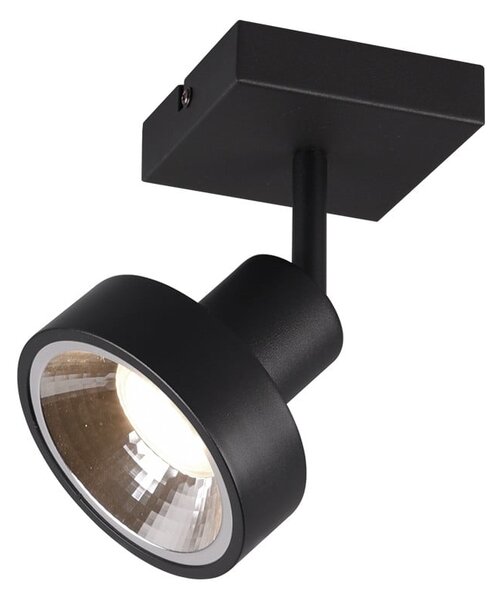 Czarna lampa punktowa ø 11 cm Leon – Trio