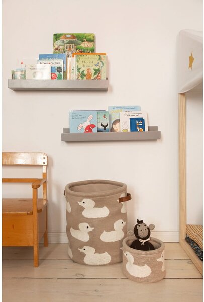 Beżowy bawełniany organizer Kindsgut Duck, ø 16 cm
