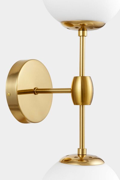 KINKIET LAMPA ŚCIENNA LOFT MOSIĘŻNO-BIAŁA ZODIAK W2