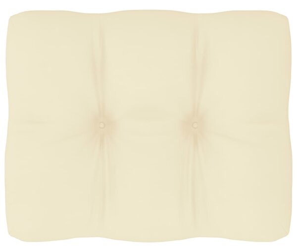 Poduszka na paletę, kremowa, 50x40x10 cm, tkanina