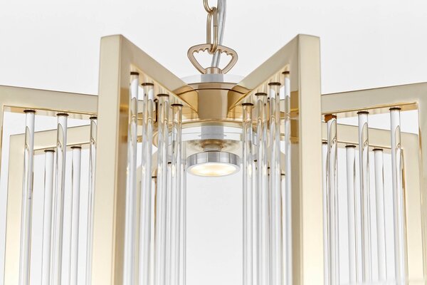 LAMPA WISZĄCA NOWOCZESNA ZŁOTA MANHATTAN W8