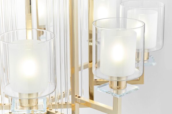 LAMPA WISZĄCA NOWOCZESNA ZŁOTA MANHATTAN W8
