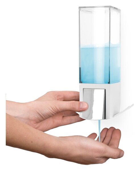 Biały naścienny dozownik do mydła 500 ml – Compactor
