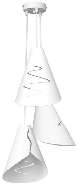 Luminex Lampa wisząca ALANA 3xE27/60W biała LU5015
