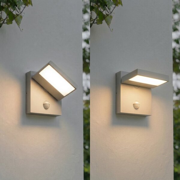 Zewnętrzna Lampa Lucande, Silvan, szary, aluminium, nowoczesny