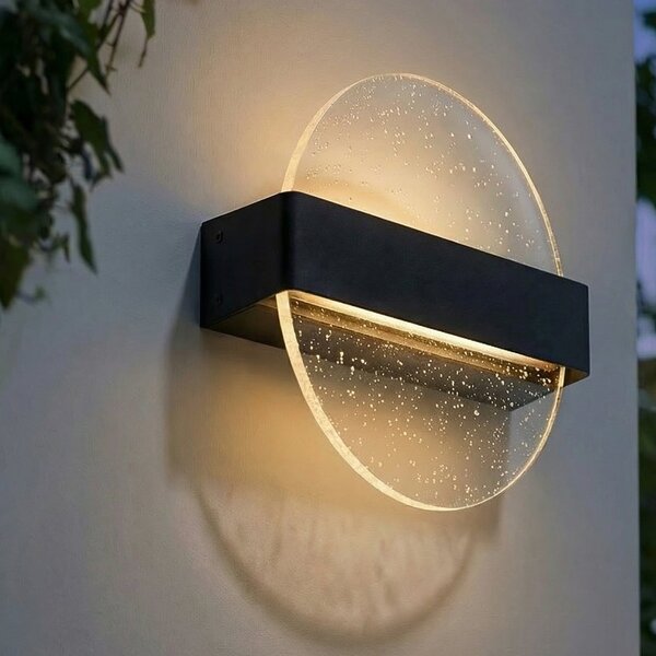 Zewnętrzna Lampa Lucande, Narkelo, ściemnialny, transparentny, szkło, design