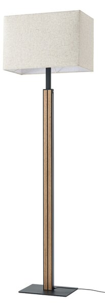 Lampa Podłogowa Quitani, Lisene, ściemnialny, drewniany, salon, tkanina | tekstylia, design