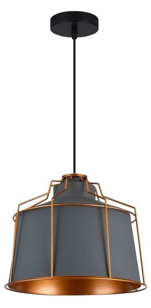 Szara lampa wisząca z metalowym kloszem ø 32 cm Goa – GTV