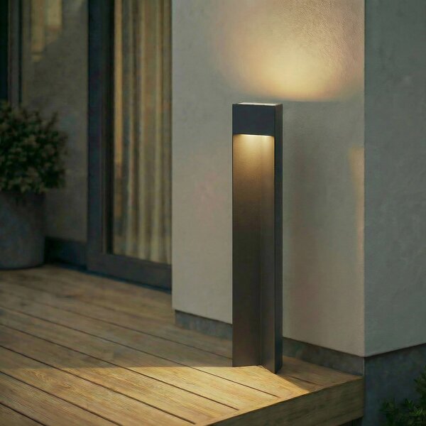 Zewnętrzna Lampa Lucande, Kaholo, czarny, aluminium, nowoczesny
