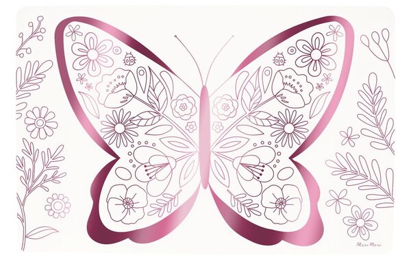 Papierowe maty stołowe zestaw 8 szt. 28x42.5 cm Butterflies & Flowers – Meri Meri