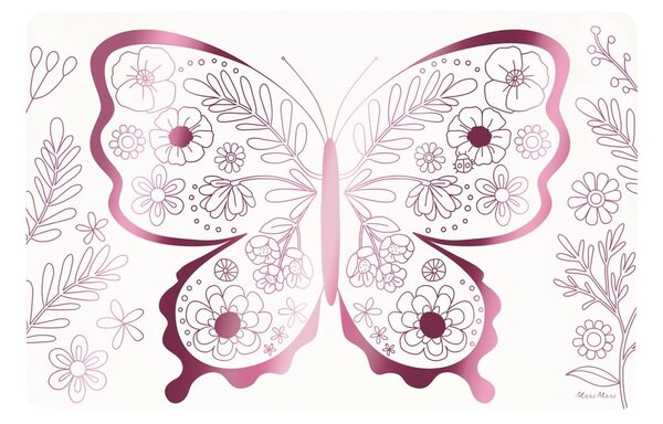 Papierowe maty stołowe zestaw 8 szt. 28x42.5 cm Butterflies & Flowers – Meri Meri
