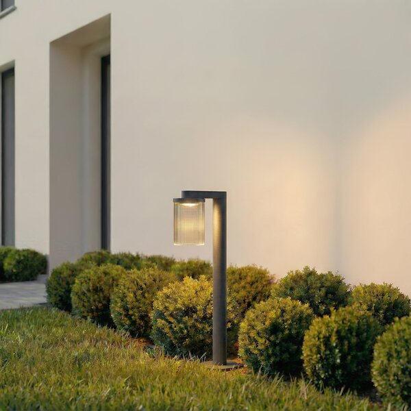 Zewnętrzna Lampa Lucande, Beelia, czarny, taras, aluminium, nowoczesny