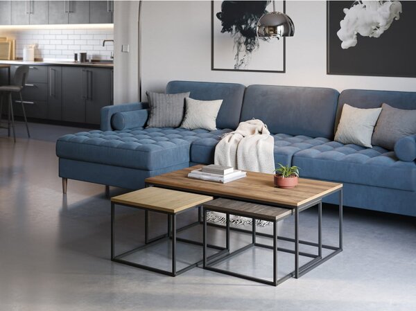 Stoliki zestaw 3 szt. 60x110 cm Camelia – Marckeric