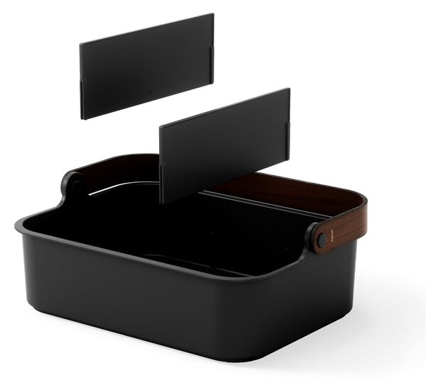 Czarny organizer łazienkowy z plastiku z recyklingu Bellwood – Umbra
