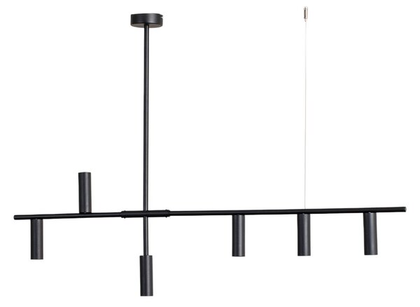 Lampa Wisząca ALDEX, Trevo 6, ściemnialny, czarny, salon, metal, nowoczesny