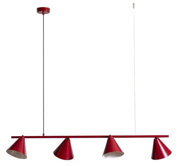 Lampa Wisząca ALDEX, Hängeleuchte Form 4, ściemnialny, czerwony, jadalnia, metal, nowoczesny