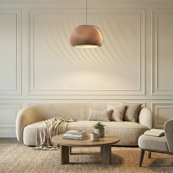 Lampa Wisząca ALDEX, Janne, ściemnialny, drewniany, jadalnia, drewno, nowoczesny