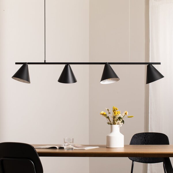 Lampa Wisząca ALDEX, Hängeleuchte Form 4, ściemnialny, czarny, jadalnia, metal, nowoczesny