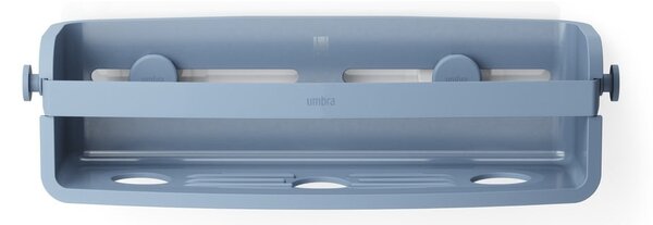 Niebieska półka łazienkowa bez wiercenia z plastiku z recyklingu Flex – Umbra