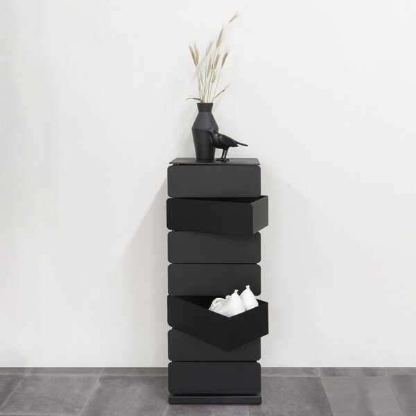 Czarna metalowa komoda 37x99x26 cm Joey – Spinder Design