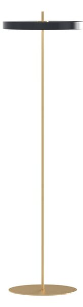 Antracytowa lampa stojąca LED ze ściemniaczem i metalowym kloszem (wysokość 151 cm) Asteria Floor – UMAGE