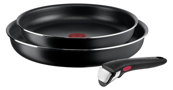 Zestaw aluminiowych patelni 3 el. Ingenio Easy Cook & Clean Black – Tefal