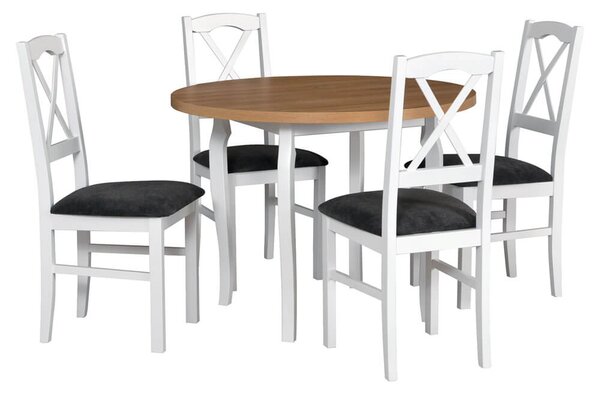 Zestaw stół i 4 krzesła drewniane POLI 3 + NILO 11