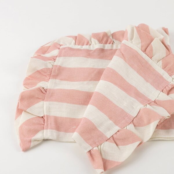 Serwetki zestaw 4 szt. lniane Stripe Ruffle – Meri Meri