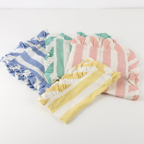 Serwetki zestaw 4 szt. lniane Stripe Ruffle – Meri Meri