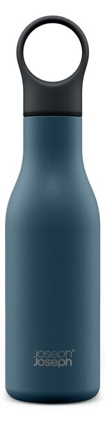 Ciemnoniebieska podróżna butelka ze stali nierdzewnej 500 ml Loop – Joseph Joseph