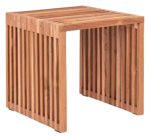 Stolik z litego drewna tekowego 40x40 cm Pego – House Nordic