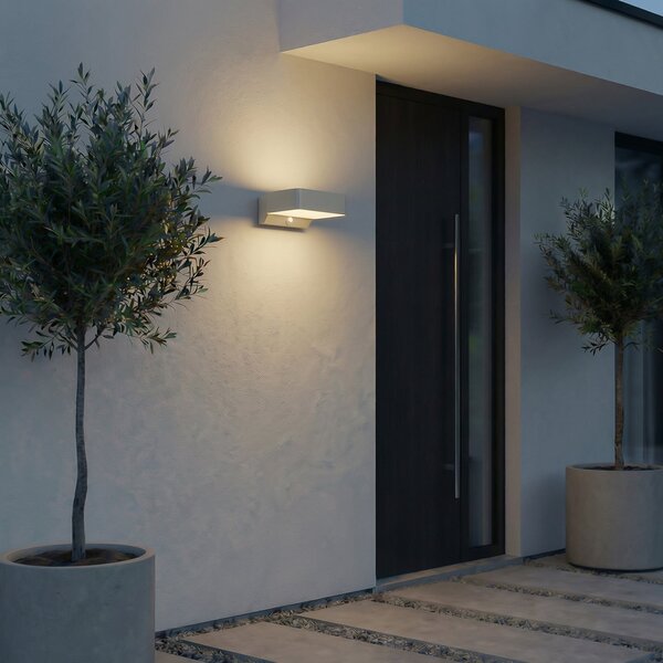 Zewnętrzna Lampa Lindby, Fando, metaliczny, aluminium