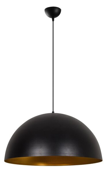 Czarna lampa wisząca z metalowym kloszem ø 60 cm Coppa – Opviq lights