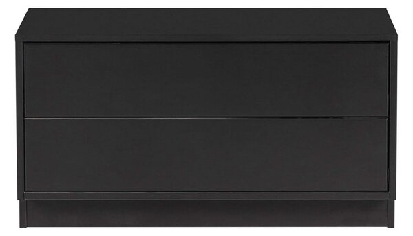 Czarna modułowa szafka pod TV z litego drewna sosnowego 75x40 cm Finca – WOOOD