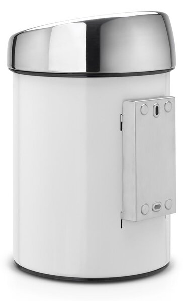 Biały stalowy kosz na śmieci otwierany na dotyk 3 l Touch Bin – Brabantia