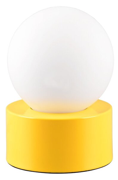 Żółta lampa stołowa ze szklanym kloszem (wys. 17 cm) Countess – Reality