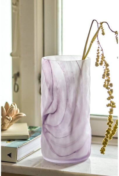 Fioletowy szklany ręcznie wykonany wazon (wysokość 24,5 cm) Moore – Bloomingville