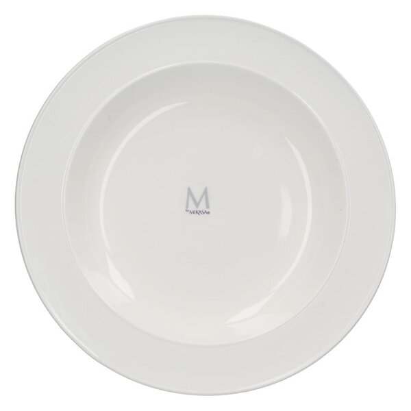 Biały porcelanowy talerz głęboki Mikasa Ridget, ø 30 cm