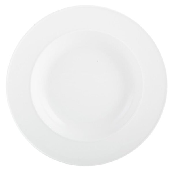 Biały porcelanowy talerz głęboki Mikasa Ridget, ø 30 cm