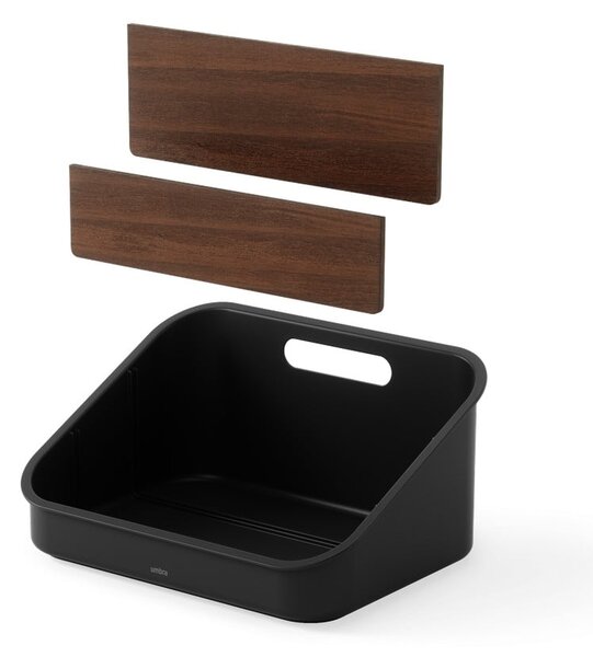 Czarny organizer łazienkowy na kosmetyki z plastiku z recyklingu Bellwood – Umbra