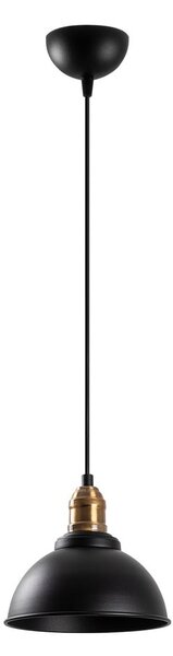 Czarna lampa wisząca z metalowym kloszem ø 21 cm Varzan – Opviq lights