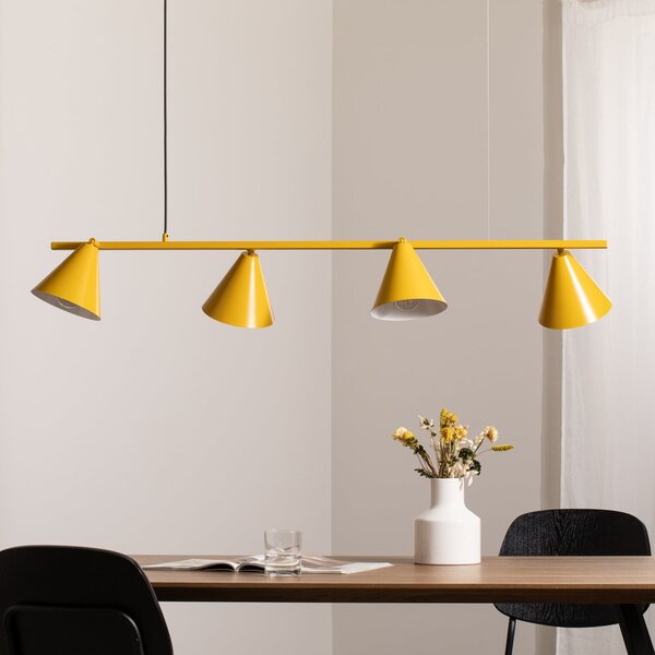 Lampa Wisząca ALDEX, Hängeleuchte Form 4, ściemnialny, żółty, jadalnia, metal, nowoczesny