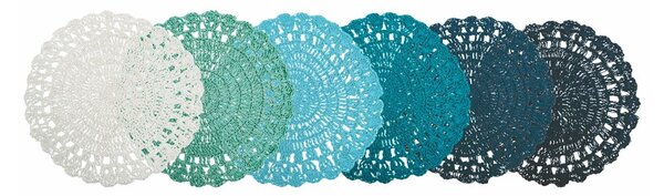 Plastikowe maty stołowe zestaw 6 szt. ø 38 cm Uncinetto – VDE Tivoli 1996