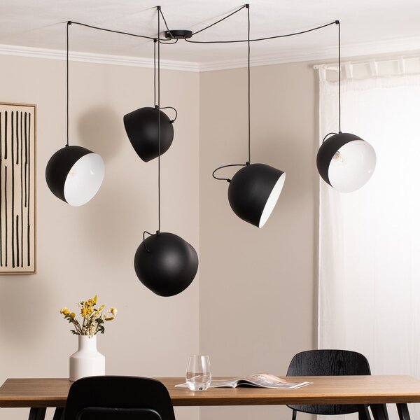 Lampa Wisząca ALDEX, Pepe, ściemnialny, czarny, salon, metal, nowoczesny