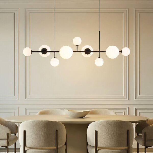Lampa Wisząca ALDEX, Joel, ściemnialny, czarny, salon, metal