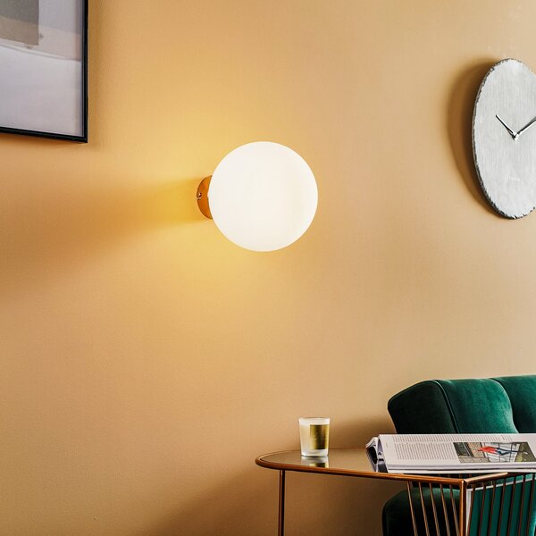 Lampa Ścienna ALDEX, Dione, ściemnialny, biały, salon, szkło, nowoczesny