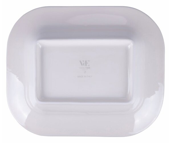 Ceramiczny talerz do serwowania VDE Tivoli 1996 Face to Grey, 43,5 x 35,5 cm